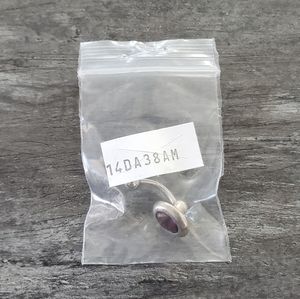 Violet Oval Complimentary Navel Ring